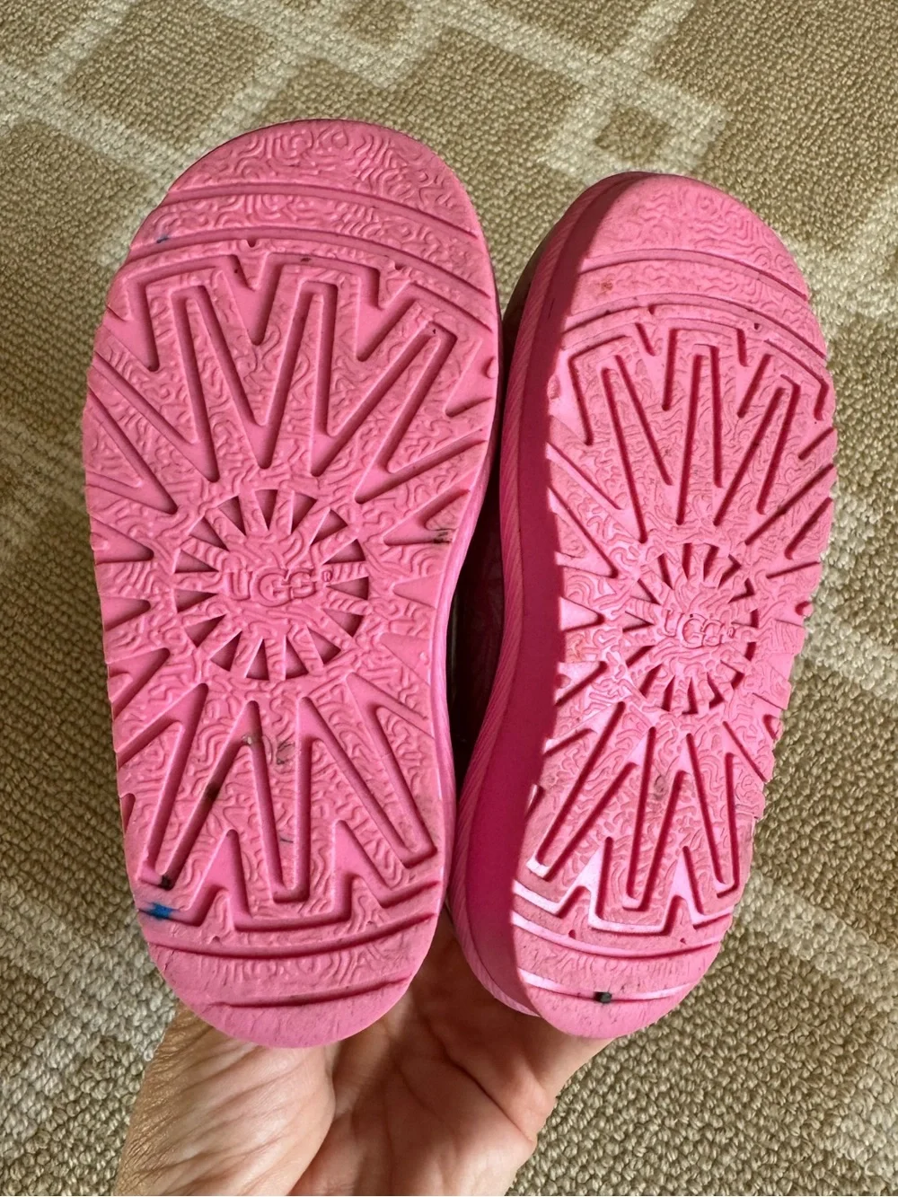 UGG Rahjee Butterflies Waterproof Rain Boots Pink Toddler Girls Size 6